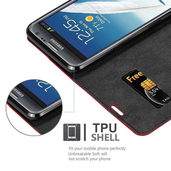 Fodral för Samsung Galaxy NOTE 2 Skal i RÖD ÄPPLE Röd