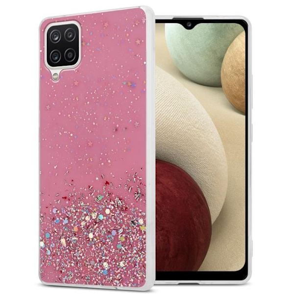 Coque - CADORABO - Samsung Galaxy A12 / M12 - Rosa - Glitter - Skydd i silikon TPU Rosa