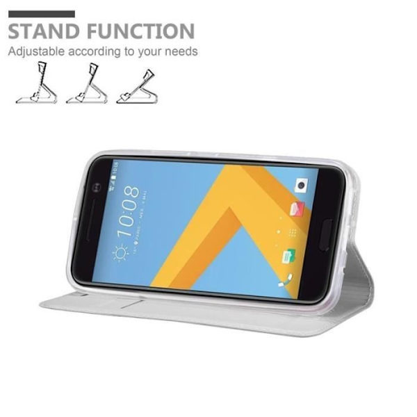 Cadorabo Fodral till HTC One M10 i KLASSIGT SILVER