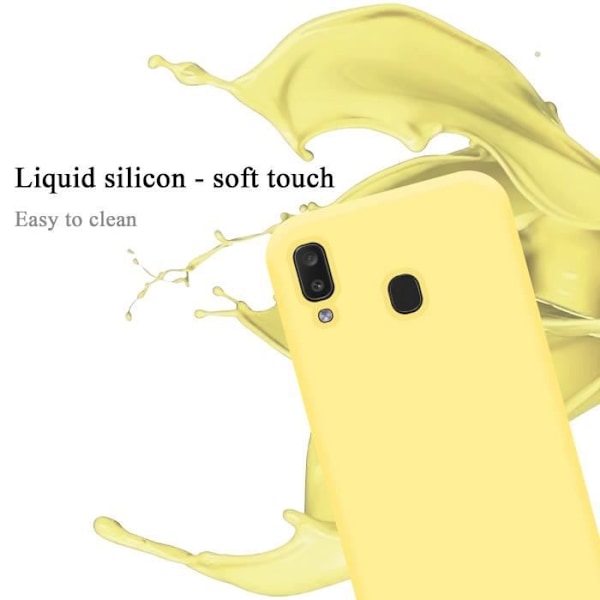 Coque - CADORABO - Samsung Galaxy A20/A30/M10s - Silikon TPU - Gul - Lätt skydd Gul