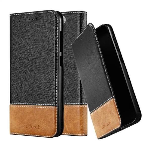 Plånboksfodral - CADORABO - HTC One A9 - Läderimitation - Brun - Osynlig magnetisk stängning kastanj