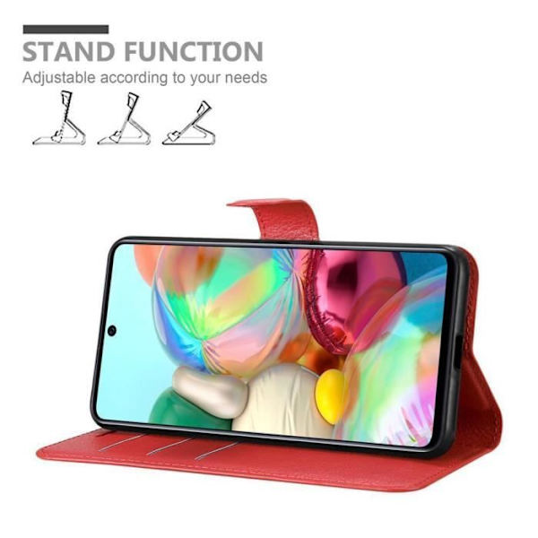 Coque - Cadorabo - Samsung Galaxy A51 - KLAR RÖD - Skyddsfodral - Horisontell Ställning RÖDA KÖRSBÄR