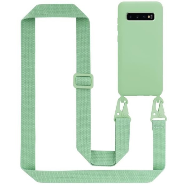 Cadorabo Mobiltelefonkedja för Samsung Galaxy S10 4G i LIQUID LIGHT GREEN Skyddsfodral Justerbar sladd