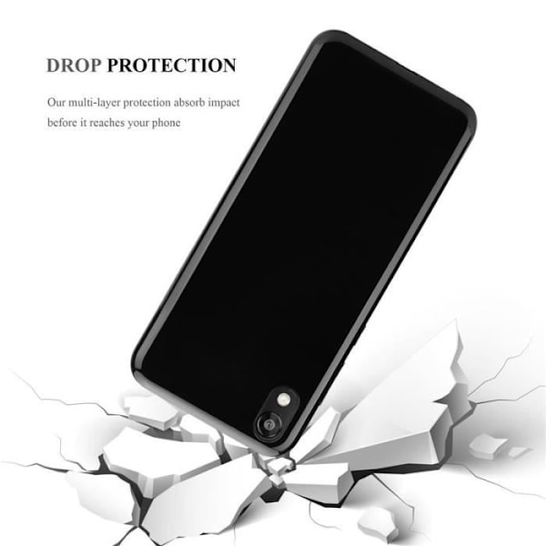 Skyddshölje - CADORABO - Honor 8S - Silicone TPU - Stötresistent - Tunn design Svart