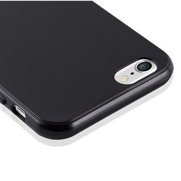 Transparent stötsäker silikonfodral för iPhone 6 / 6S Svart