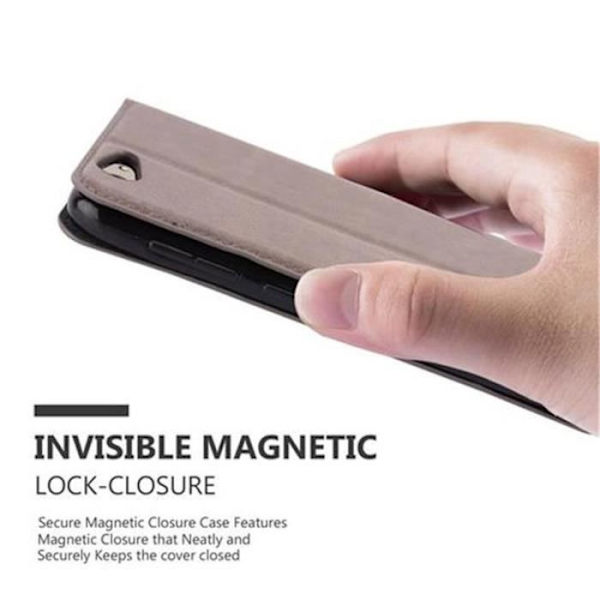 HTC ONE A9S Fodral i COFFEE BROWN från Cadorabo (INVISIBLE MAGNETIC CLOSURE Design) Helt skyddsfodral med Flip Flip