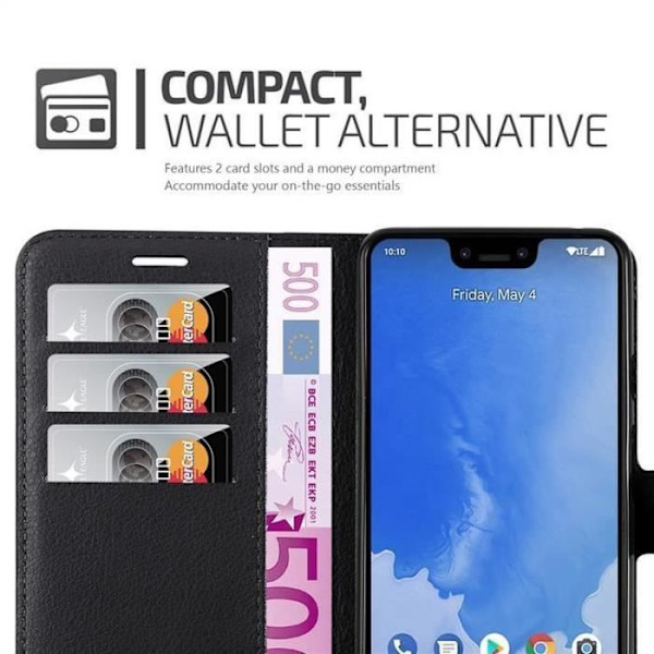 Cadorabo fodral för Google Pixel 3 XL - i svart - Skyddsfodral med magnetlås