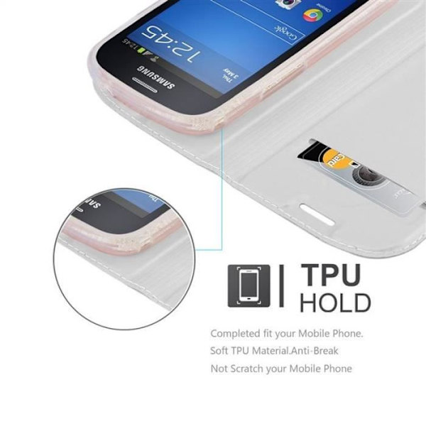 Cadorabo Fodral till Samsung Galaxy S3 MINI i KLASSIGT SILVER