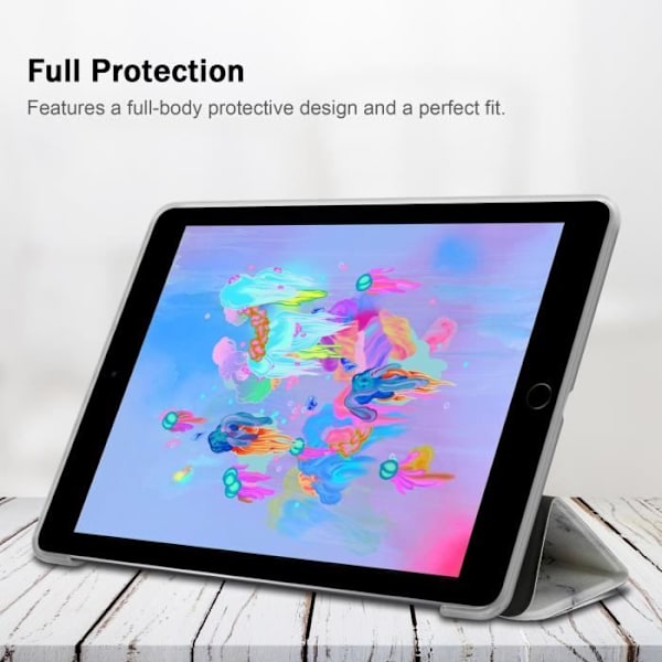 Etui för tablet - CADORABO - iPad AIR 2 / AIR 2013 / PRO 9.7 - Vit Marmor - Silikon TPU - 360° Skydd Vit marmor