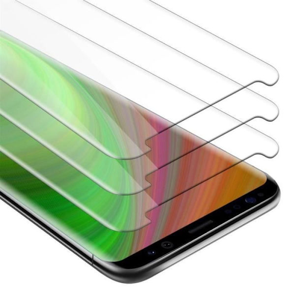 Cadorabo 3x härdat glas för Samsung Galaxy S9 i HÖG TRANSPARENT - Paket med 3 skärmskydd i härdat glas för display Transparent