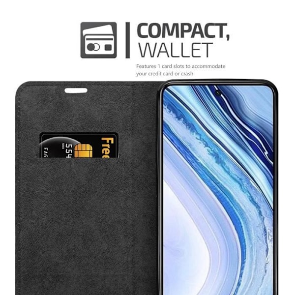 Fodral - CADORABO - Xiaomi RedMi NOTE 9 PRO / NOTE 9S - Apple Red - Magnetisk stängning - Stativfunktion Äppelrött