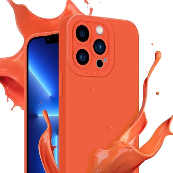 Skyddsfodral för iPhone 12 PRO MAX i FLUID ORANGE Stötsäker Apelsin