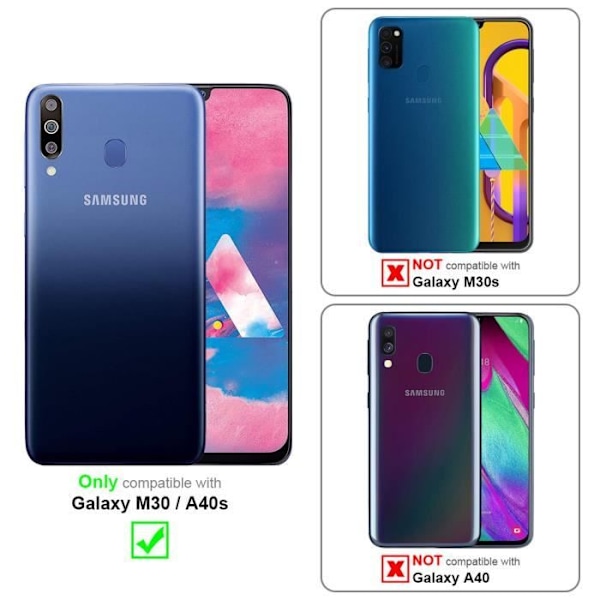 Fodral för Samsung Galaxy M30 / A40s - CADORABO - Housse i TPU-silikon - Gul - Lätt skydd - Tunn design Gul