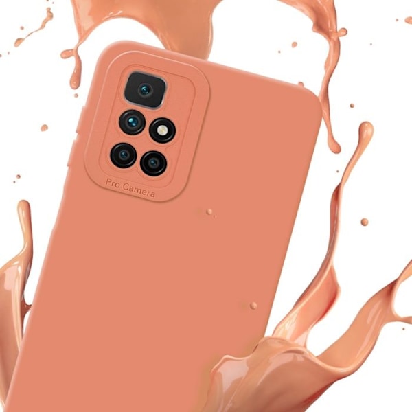 Skyddsskal för Xiaomi RedMi 10 i FLUID LJUST ORANGE Fodral Etui Täcka i flexibel TPU-silikon Skydd Gul