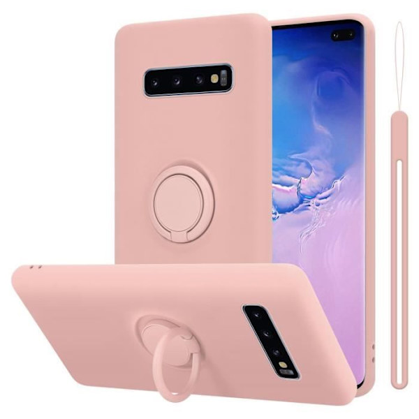 Fodral för Samsung Galaxy S10 PLUS i LIQUID Rose Cadorabo Cover Protection Silikon TPU Flexibelt Ring Cover