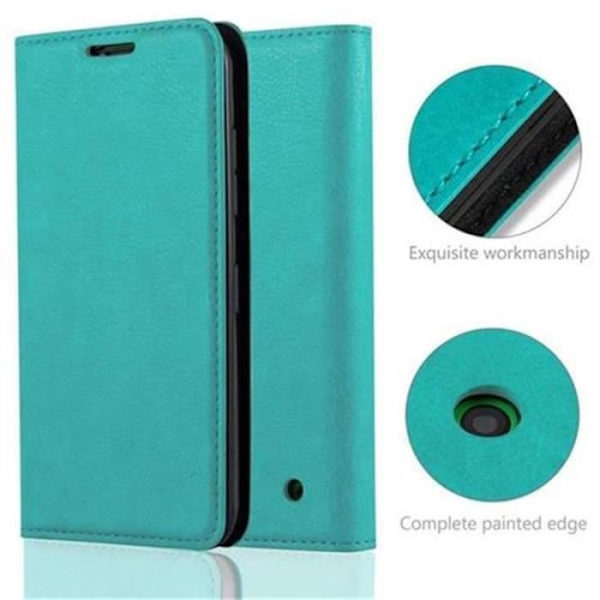 Cadorabo Nokia Lumia 630 / 635 Fodral TURKOS Osynlig MAGNETISK STÄNGNING Fodral Fodral Stöder Stand Card Slot