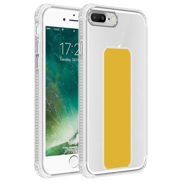 Gul skal för iPhone 7 PLUS / 7S PLUS / 8 PLUS med stöd och ställfunktion Gul