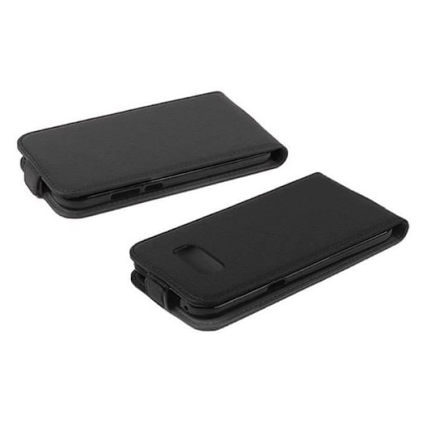 CADORABO - CASE COVER FÖR > SAMSUNG GALAXY S8 < I FLIP STYLE – CASE COVER BUMPPER SMOOTH PU Plånbok I SVART