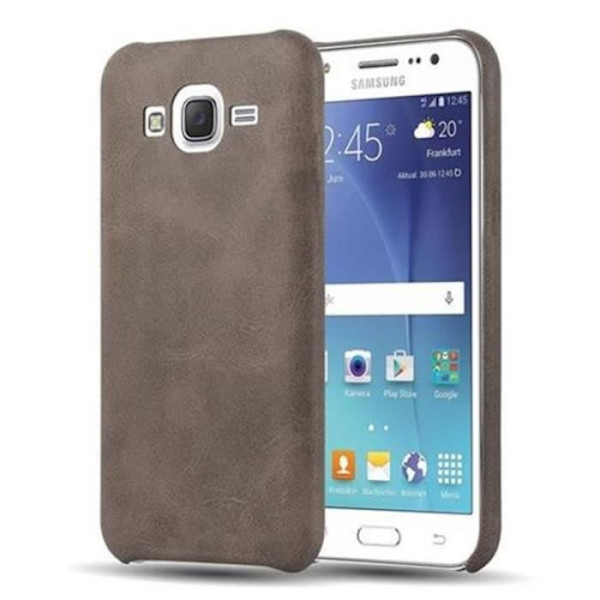 Coque Samsung Galaxy J5 (5) - 2015 Cadorabo Housse similicuir Hard Case Cover Protection Etui Bumper BRUN-VINTAGE