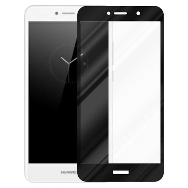 Skärmskydd - CADORABO - Huawei ENJOY 7 PLUS - Härdat glas - Genomskinlig - Reptålig Svart vit
