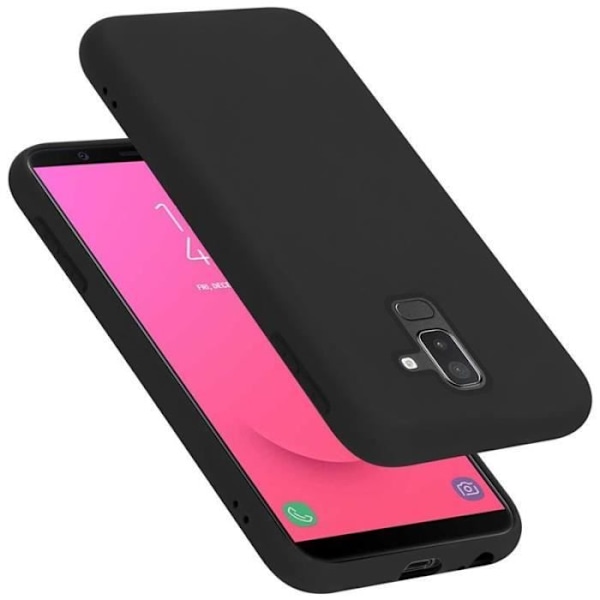 Telefonfodral - CADORABO - Samsung Galaxy A6PLUS / J8 - Silikon TPU - Lätt skydd - Tunn design Svart