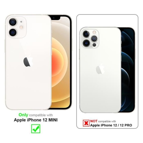 Coque för iPhone 12 MINI - CADORABO - Orkidé Violetter - Syntetiskt läder - Magnetisk stängning - Ställfunktion Orkidévioler