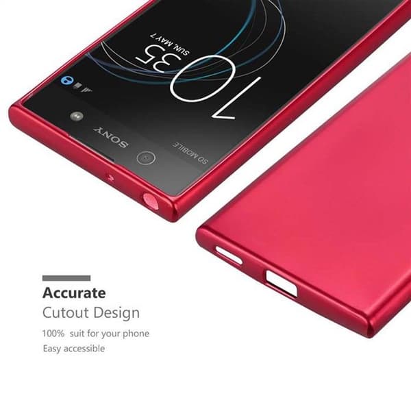 Skyddsfodral för Sony Xperia XA1 Skyddsfodral i MATTE DESIGN METALLIC RÖD Röd