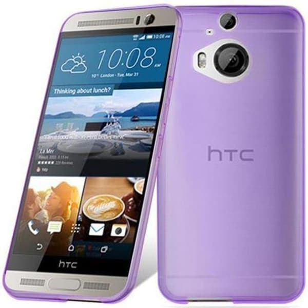 Skyddsfodral för HTC ONE M9 PLUS / ONE ME i transparent stöttålig silikon Violett