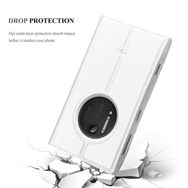 Flipfodral för Nokia Lumia 1020 Fodral i KLASSISK SILVER Plånbok Stötsäker Grå