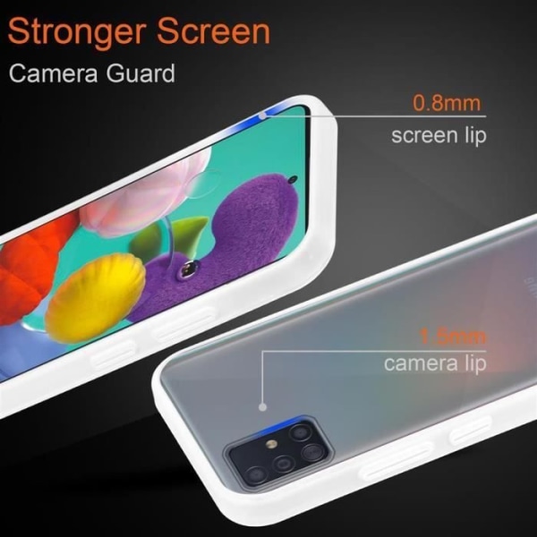 Coque - CADORABO - Samsung Galaxy A51 5G - Transparent Givré - Hybridskydd - Matt design Transparent Frostad