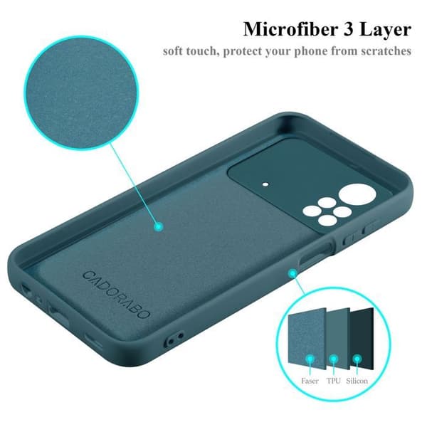 Skyddande stötsäker skal för Xiaomi Poco X4 Pro i LIQUID GREEN Grön