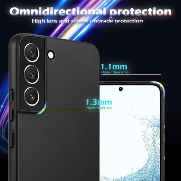 Coque - CADORABO - Samsung Galaxy S22 PLUS - Metallisk Svart - Stötsäker - Elegant Design Svart