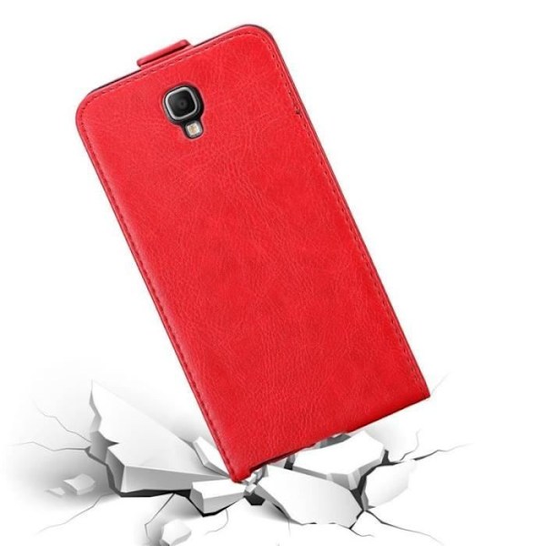 Coque - CADORABO - Samsung Galaxy NOTE 3 NEO - Syntetiskt läder - Röd - Magnetisk stängning Röd
