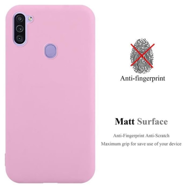 Fodral för Samsung Galaxy A11 / M11 i CANDY BRIGHT PINK Cadorabo Cover Protection Silikon TPU-fodral