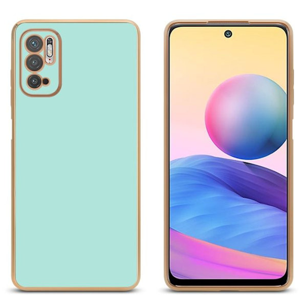 Fodral till Xiaomi RedMi NOTE 10 5G / POCO M3 PRO 5G Fodral i glänsande mintgrön - guld Fodral Silikon TPU och skydd Grön
