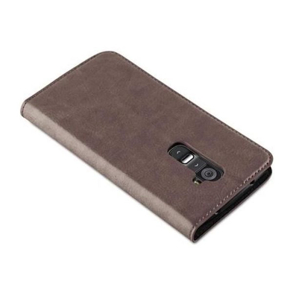 LG G2 Fodral i KAFFEBRUN från Cadorabo (INVISIBLE MAGNETIC CLOSURE Design) Helt skyddsfodral med Flip Flip och