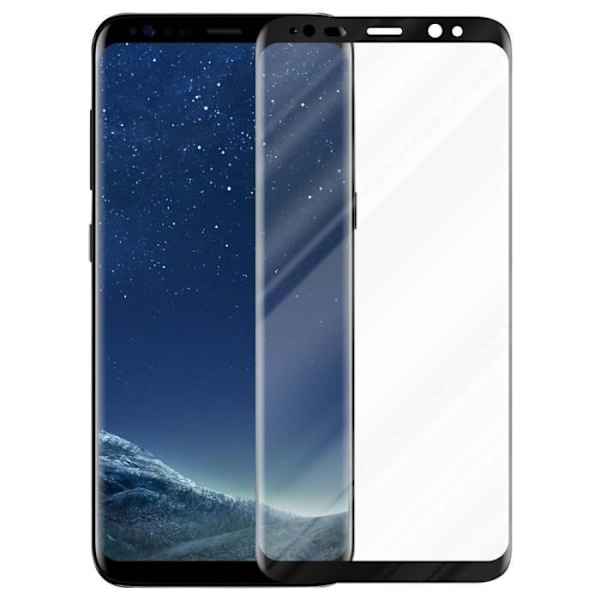 Härdat glas för Samsung Galaxy S8 PLUS TRANSP, SVART filmskydd Samsung Galaxy S8 PLUS komplett limmad skärm Samsung Galaxy S8