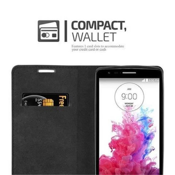 LG G3 MINI - G3 S Fodral i APPLE RED från Cadorabo (INVISIBLE MAGNETIC CLOSURE Design) Helt skyddsfodral med