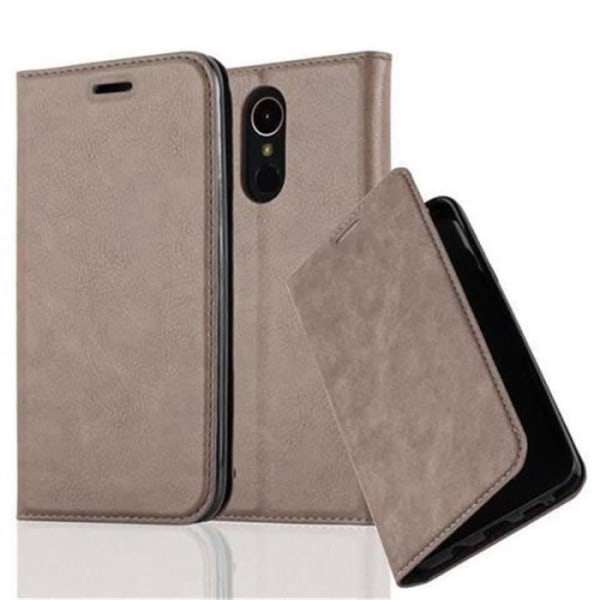 LG K10 2017 Fodral i KAFFEBRUN från Cadorabo (INVISIBLE MAGNETIC CLOSURE Design) Helt skyddande fodral med flip flik