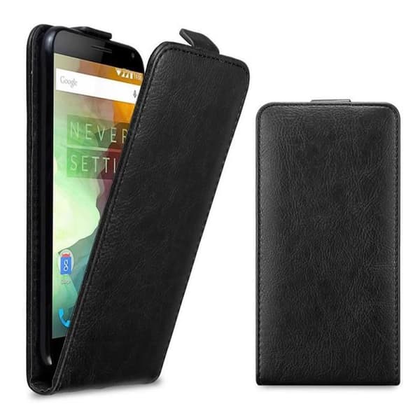 Etui för OnePlus 2 Flipfodral i NATT SVART Skydd Svart