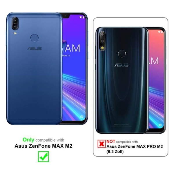 Skyddande film i härdat glas för Asus ZenFone Max M2 - CADORABO - Represistent - Transparent Transparent