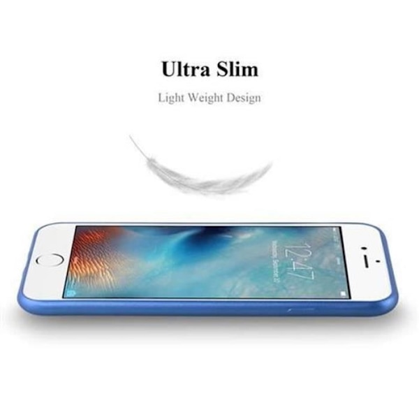 Apple iPhone 6 PLUS-fodral - iPhone 6S PLUS i METALLIC BLUE från Cadorabo (METALLIC MATTE Design) Mjukt silikon TPU-gelskydd