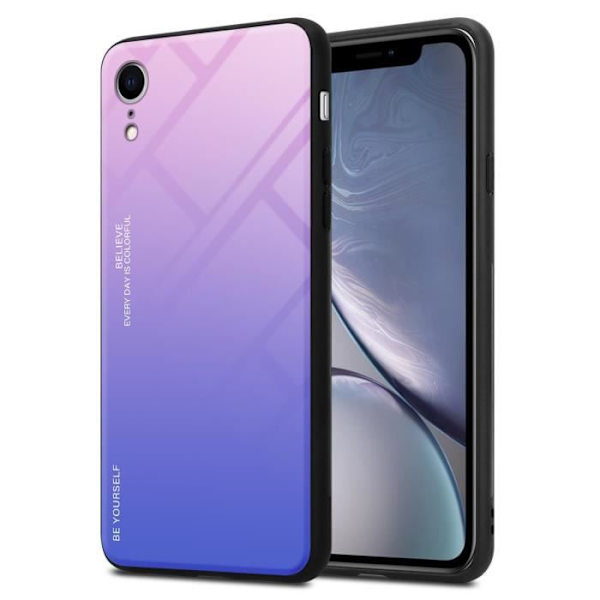 Fodral till Apple iPhone XR Skal i ROSA - BLÅT Fodral Skydds tvåfärgad TPU ROSA - BLÅ