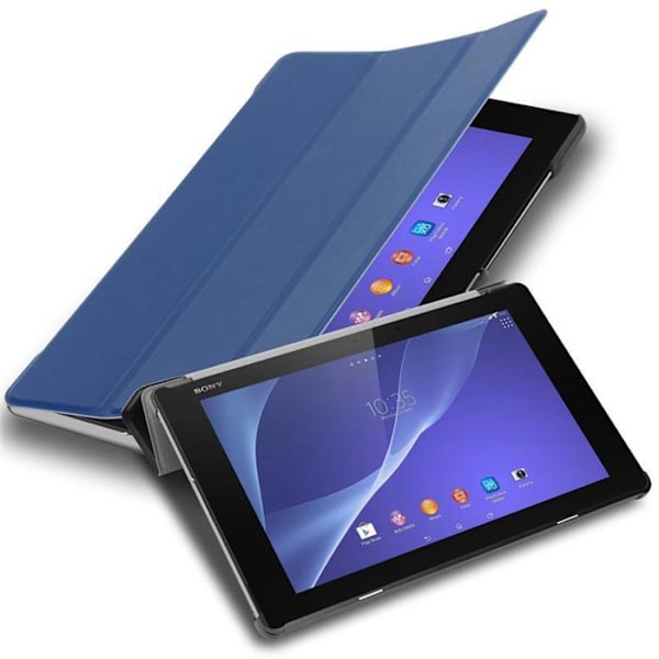 Etui för Sony Xperia Tablet Z2 (10.1 Zoll) Fodral i MÖRKBLA KJOL Tabletfodral Skydd Auto Wake Up Blå