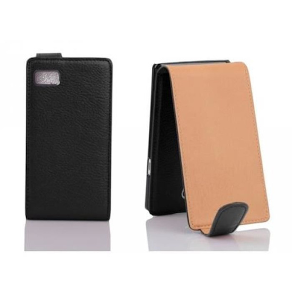Cadorabo Fodral Fodral för > HTC DESIRE 600 < i Flip Style Fodral Fodral Bumper Wallet i JET BLACK