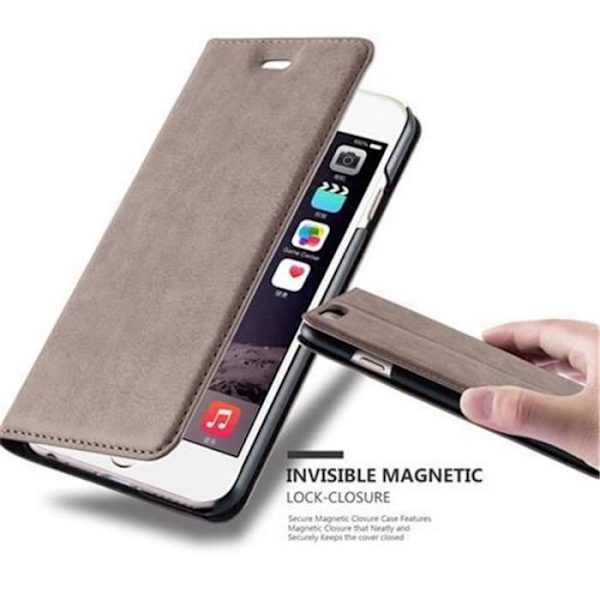 Apple iPhone 6-fodral - iPhone 6S i KAFFEBRUNT från Cadorabo (INVISIBLE MAGNETIC CLOSURE Design) Fullt skyddsfodral