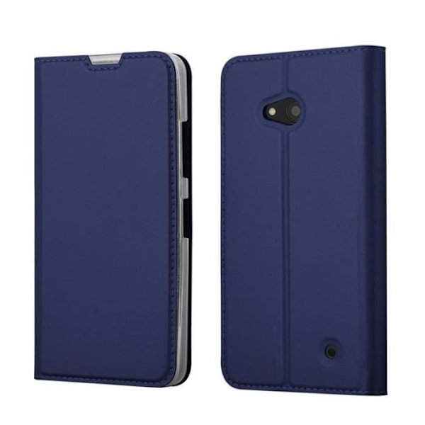 Coque - Cadorabo - Nokia Lumia 640 - KLASSISKT MÖRKBLÅ - MATTA METALLISKT DESIGN - Heltäckande Skydd KLASSIG MÖRKBLÅ