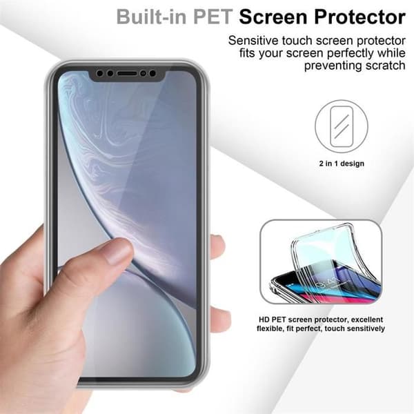 Transparent skal för iPhone XR Heltäckande skydd Vit