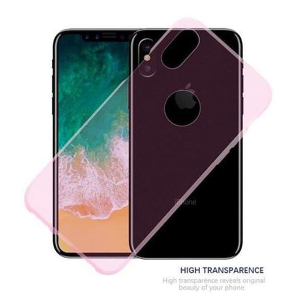 Transparent stötsäker silikonfodral för iPhone X / XS Ros