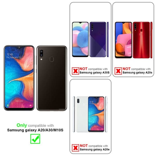 Transparent skydd för Samsung Galaxy A20 / A30 / M10s Vit